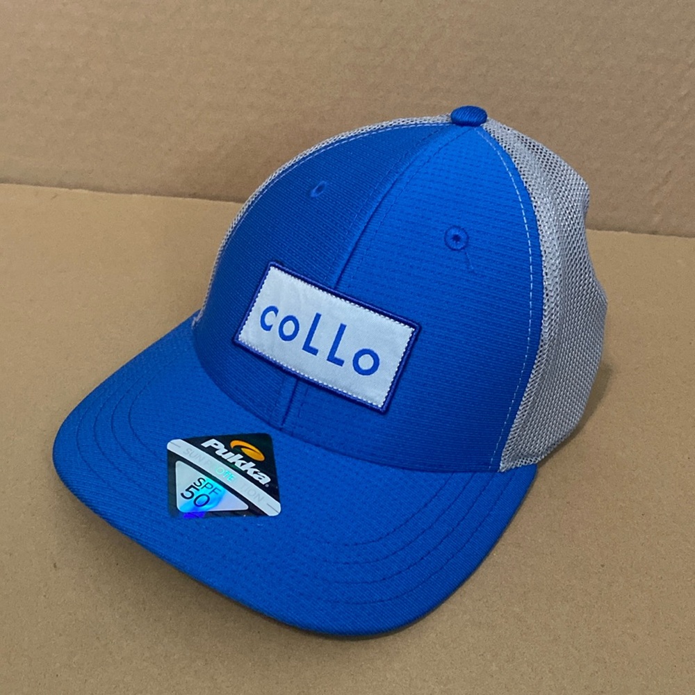 Blue gray trucker The Classics Yupoong hat NWT Collo